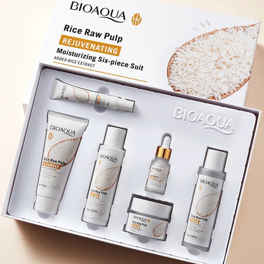 Kit De Cuidado Facial De Arroz Bioaqua 6 Piezas Ref BQY45966