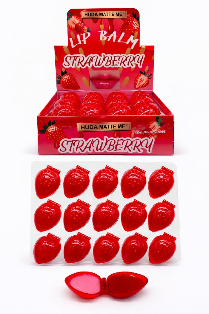 Duo Bálsamo Labial Fresa Huda Natte Me