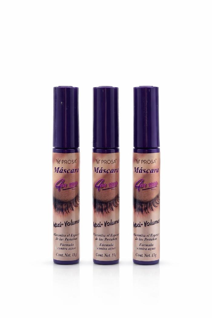 Pestañina Maxi Volumen 4 en 1 Waterproof Maximiza el Espesor de Pestañas Prosa Ref 15153