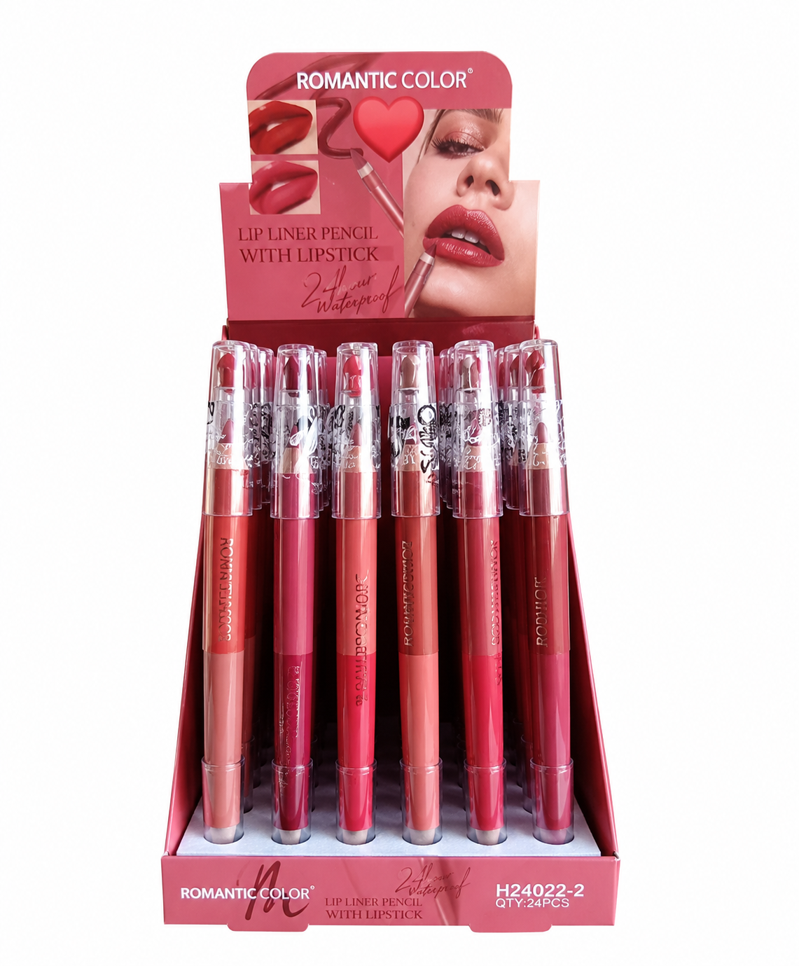 Delineador Doble De Labios Romantic Color Tonos Surtidos Ref RC7021