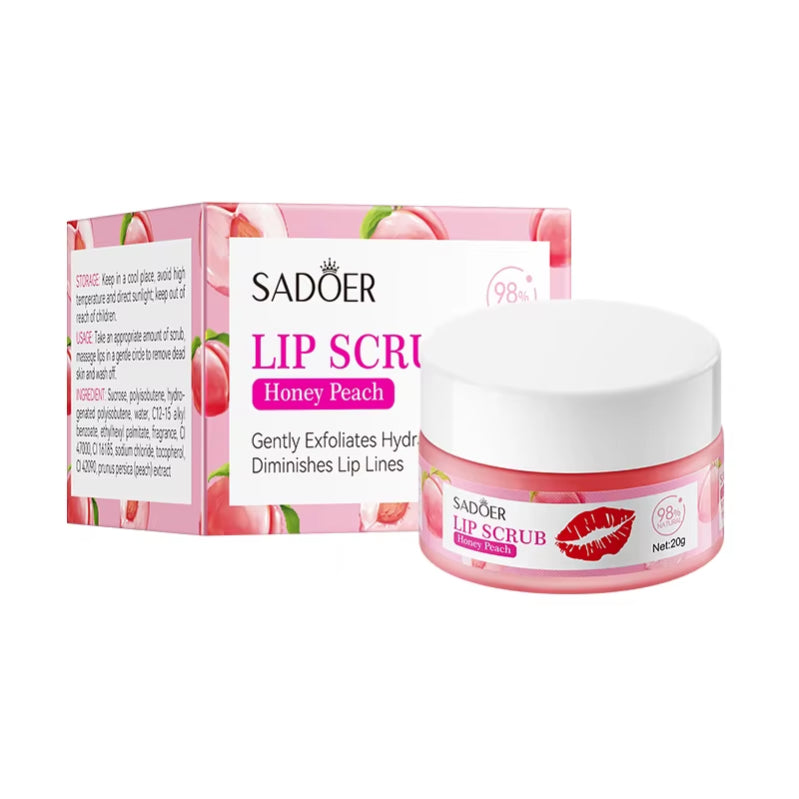 Exfoliante Labial De Miel Y Melocoton Sadoer