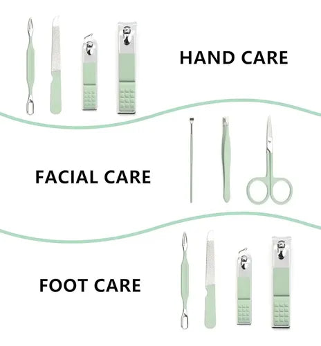 Kit Manicure Mini Cartera Verde