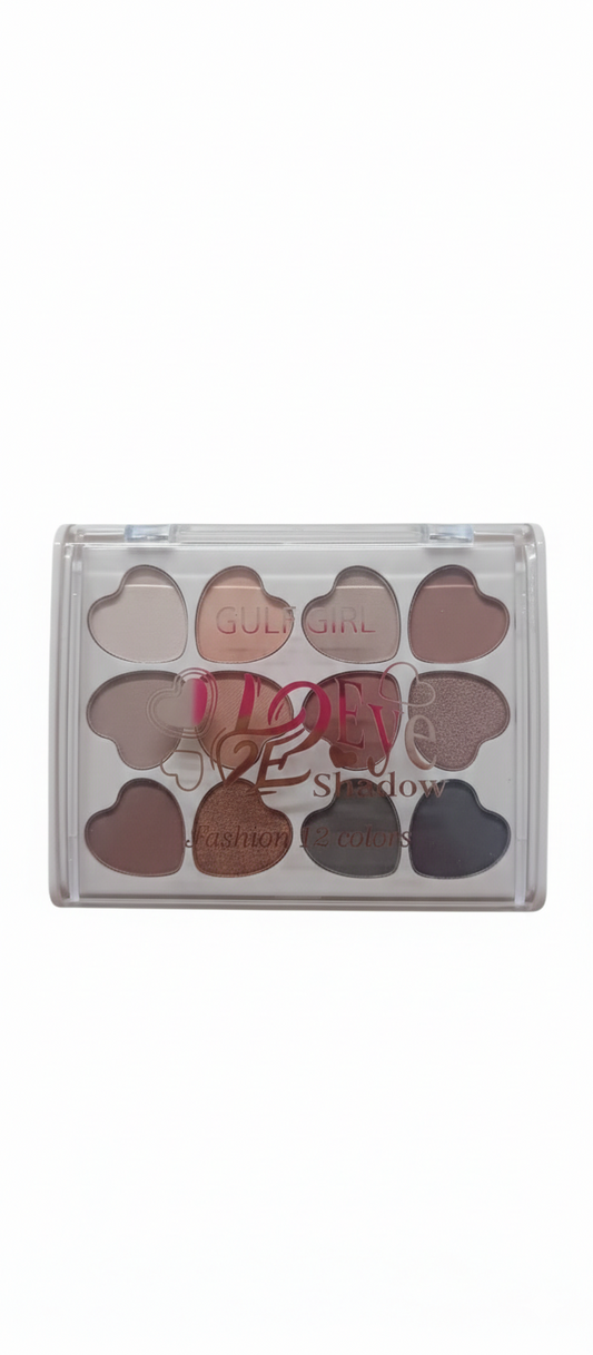 Sombra Love Eye Shadow 12 Tonos – Paleta Completa y Versátil