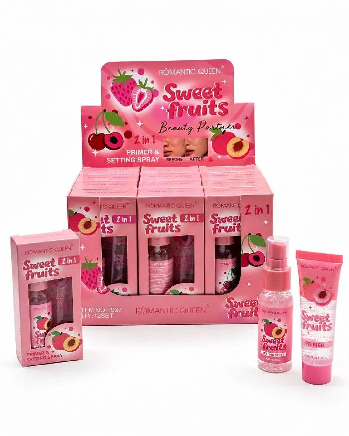 Kit De Primer Y Fijador 2 En 1 Sweet Fruits Romantic Queen Ref T937