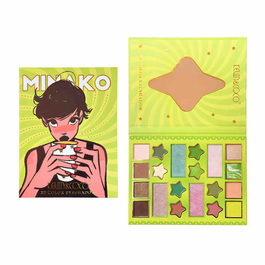 Paleta de sombras x20 tonos Minako color verde | Kevin y Coco