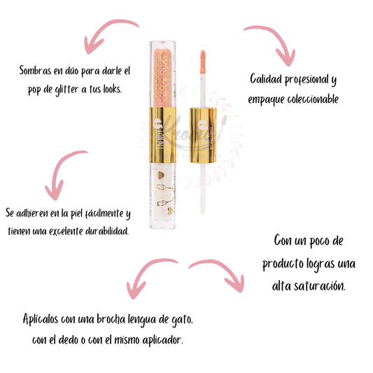 Sombra liquida glitter champagne Trendy