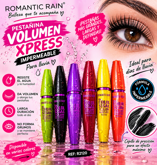 PESTAÑINA VOLUMEN EXPRESS IMPERMEABLE ROMANTIC RAIN REF R2120