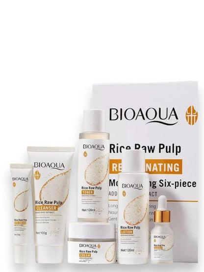 Kit De Cuidado Facial De Arroz Bioaqua 6 Piezas Ref BQY45966