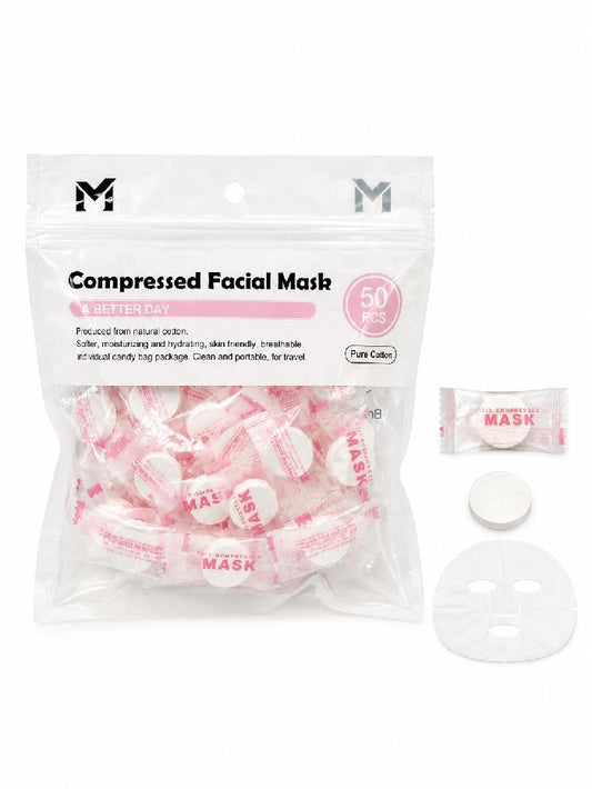 DISPLAY DE MASCARILLAS FACIALES COMPRIMIDAS *50PCS PURE COTTON REF MDH121801