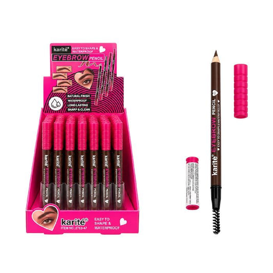 LAPIZ DE CEJAS DOBLE CON CEPILLO EASY TO SHAPE WATERPROOF KARITE REF 2763-47