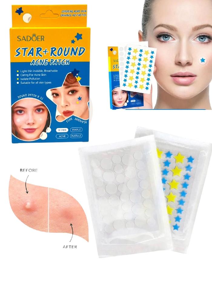 Parche Antiacne 2 Sobres Redondo 36 Y Estrellas 39 Unds Sadoer Ref Sd17789