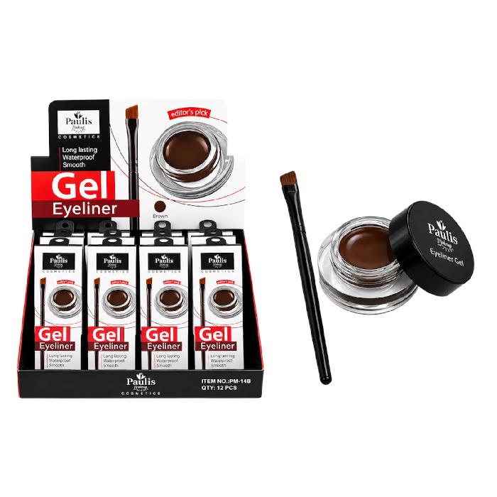 BETUN DE CEJAS CON BROCHA A PRUEBA DE AGUA BROWN PAULIS REF PM-14B