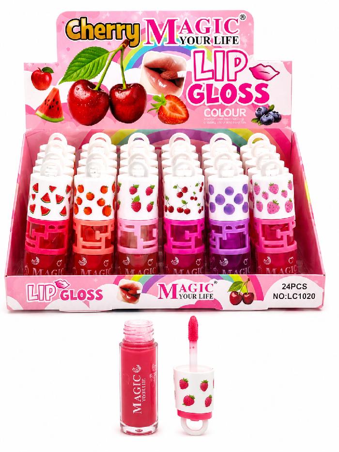 LIP GLOSS APLICADOR JUMBO CHERRY MAGIC REF LC1020LG
