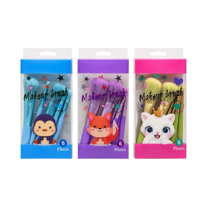 KIT VIAJERO DE BROCHAS X6 PCS TONOS SURTIDOS REF MDH2603132