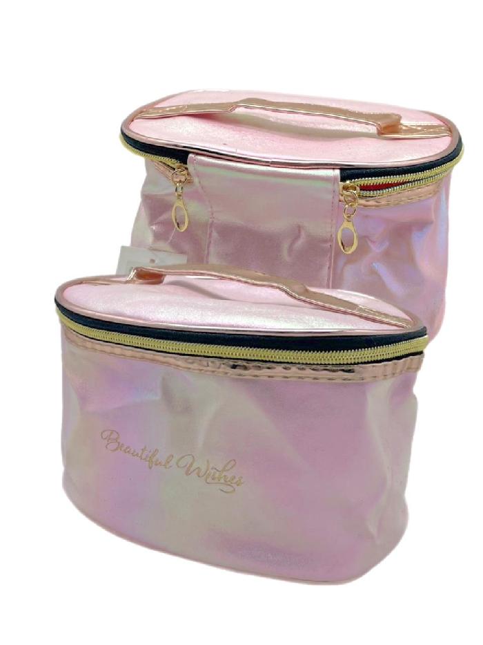 Cosmetiquera Neceser Rosada Pink Luxuries Beautiful Wishes Ref Gs273