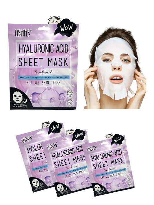 Mascarilla Facial En Velo Ácido Hialurónico Ushás Ref MK042