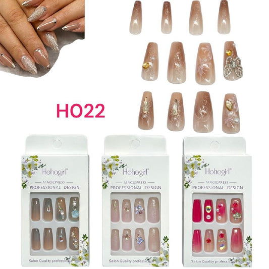 Uñas Postizas Decoradas Magicpress Colores Surtidos