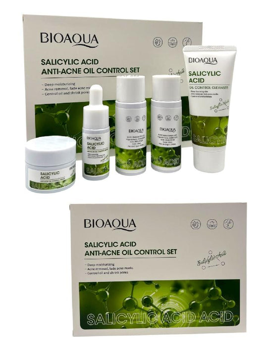 Kit De Cuidado Facial Viajero De Acido Salicilico 5 Piezas Bioaqua Ref BQY86143