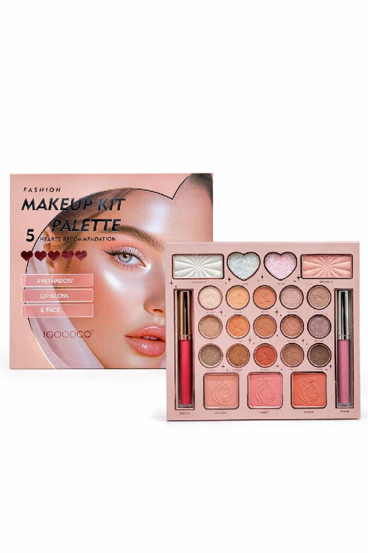 Kit Paleta, Lip Gloss Y Rubores Igoodco