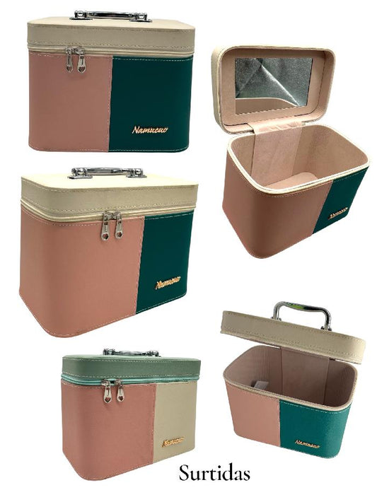 Neceser Cuadrado Tonos Classic – Medidas 23.5 × 17 × 15.5 cm