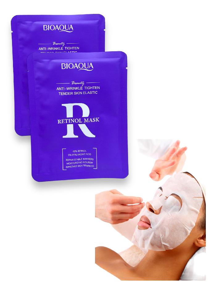 MASCARILLA ANTIEDAD EN VELO FACIAL CON RETINOL BIOAQUA REF BQY08121