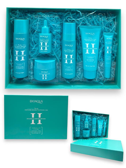 KIT DE CUIDADO FACIAL DE ACIDO HIALURONICO X6  BIOAQUA REF BQY18878