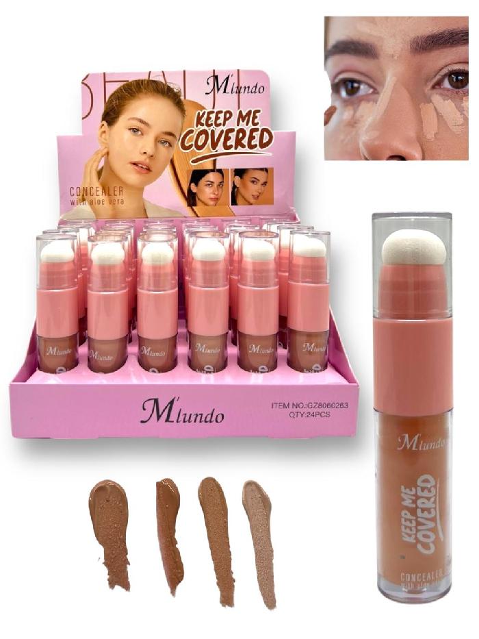 Corrector Líquido Keep Me Covered con Pomo – With Aloe Vera Mlundo