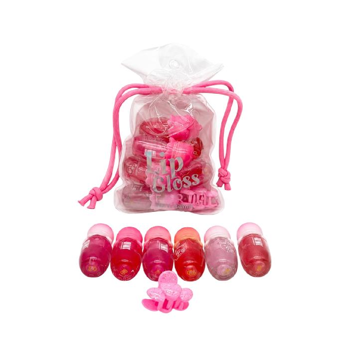 SET DE LIP GLOSS X6 UNDS GANCHO Y TULA LUCKY MODEL REF ML8288