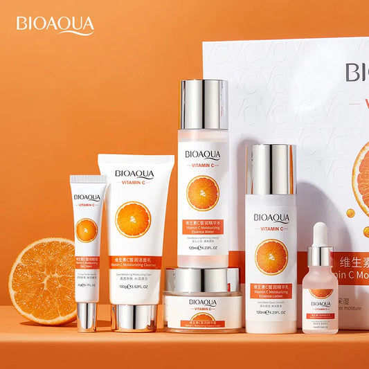 Kit de Cuidado Facial Vitamina C Bioaqua – 6 Piezas Completas