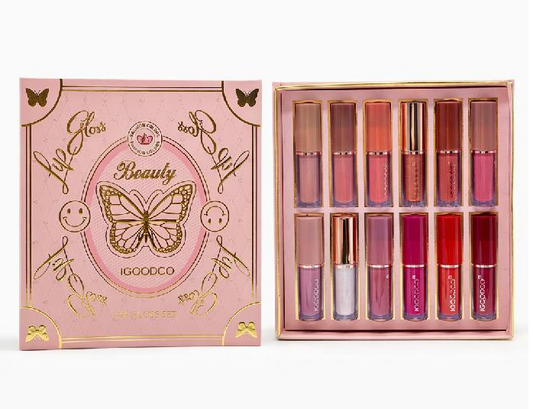 Set 12 Unds Labiales Y Lip Gloss Surtidos Igoodco Ref TK3267
