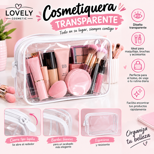 COSMETIQUERA TRANSPARENTE