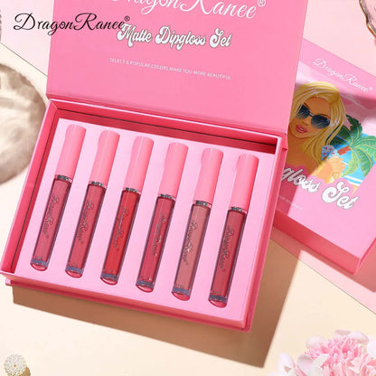 Lápiz Labial Mate en Caja de Seis Piezas – No Se Decolora