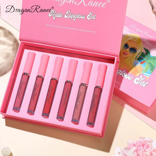 Lápiz Labial Mate en Caja de Seis Piezas – No Se Decolora