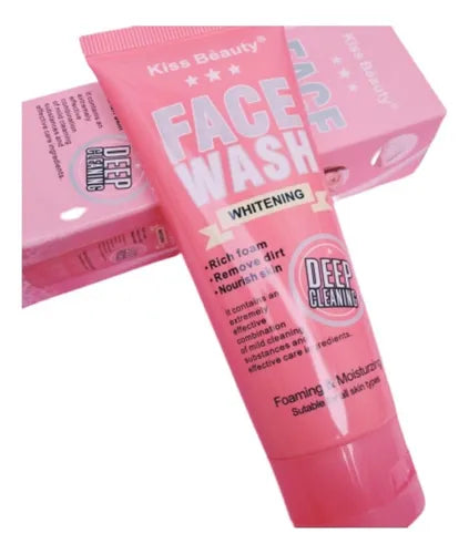 Jabón Facial Aclarante Kiss Beauty – Limpieza Profunda y Luminosidad (Whitening Face Wash)