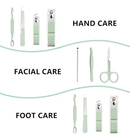 Kit Manicure Mini Cartera Verde