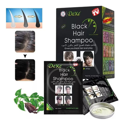 Shampoo Tinte Cubre Canas Dexe 10 Sobres 250 Ml Ref DX-2