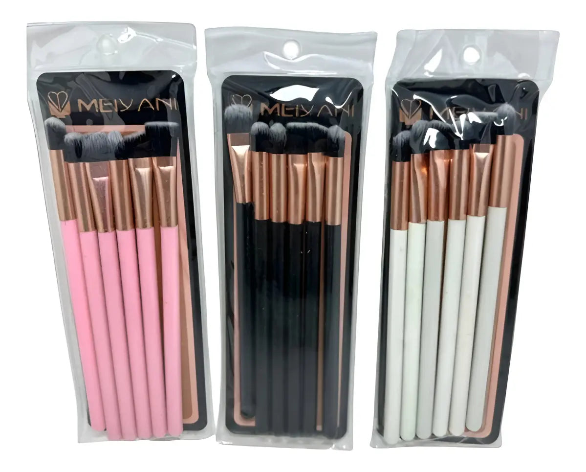 Set De Brochas Colores Surtidos Meiyani 6 Unds Ref PZ604