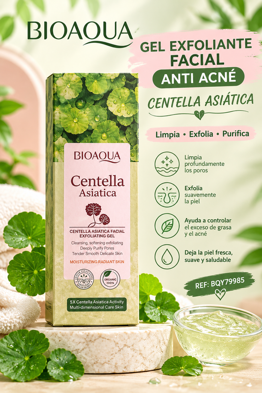 GEL EXFOLIANTE FACIAL ANTI ACNE CENTELLA ASIATICA BIOAQUA REF BQY79985