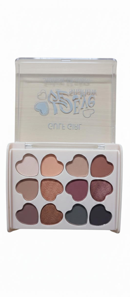 Sombra Love Eye Shadow 12 Tonos – Paleta Completa y Versátil