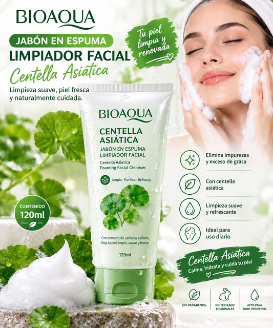 JABON EN ESPUMA LIMPIADOR FACIAL CENTELLA ASIATICA 120ML BIOAQUA REF BQY79992