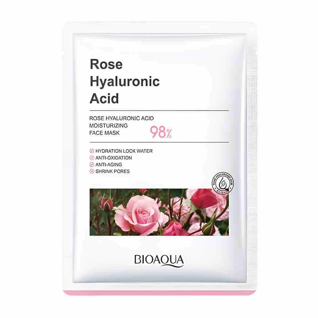 Mascarilla En Velo | Ácido Hialurónico Y Rosas | Bioaqua