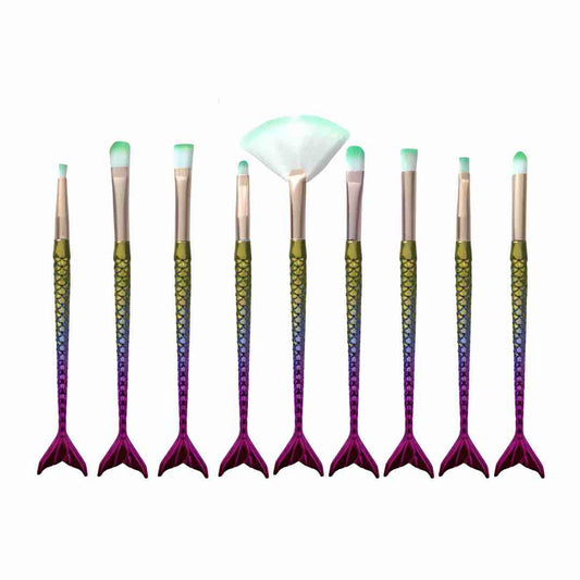 Kit de brochas x10 piezas | Forma de sirena