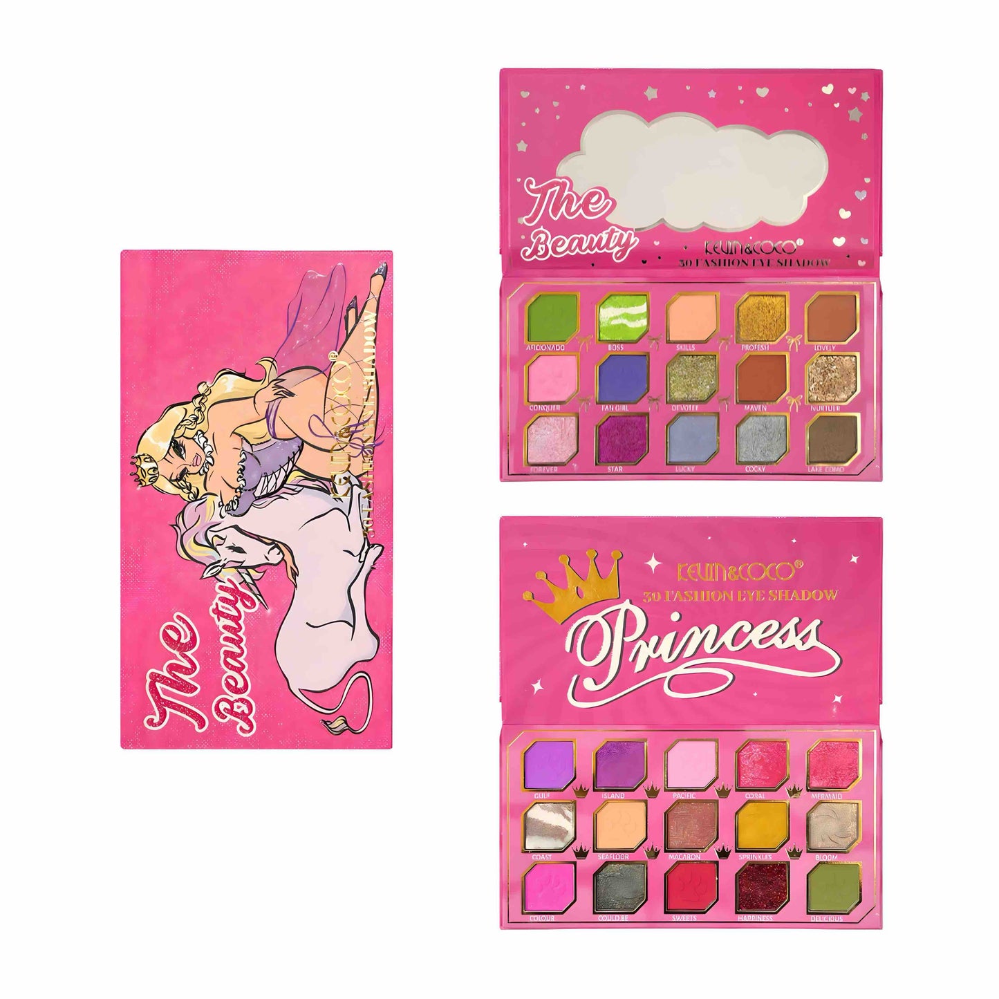 Paleta de sombras The Beauty x30 tonos | Kevin y Coco