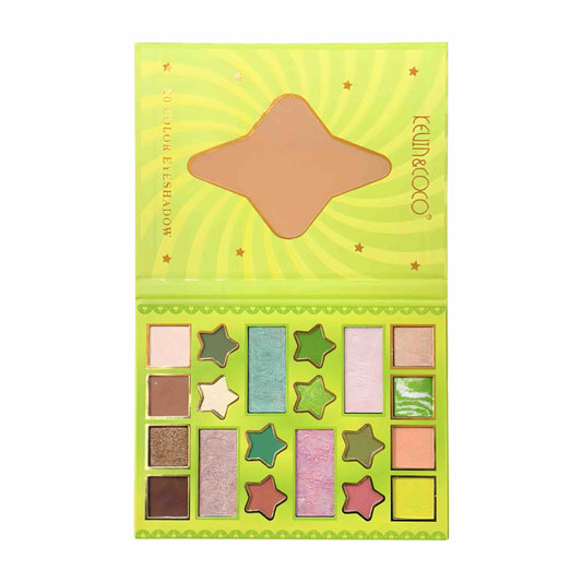 Paleta de sombras x20 tonos Minako color verde | Kevin y Coco