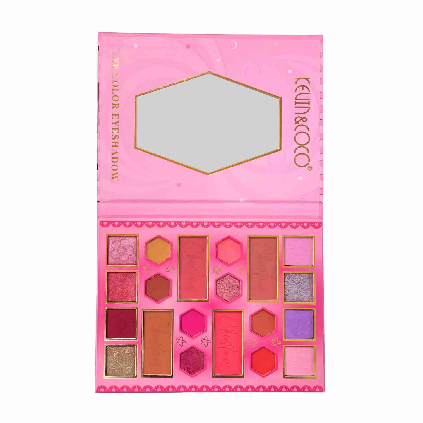 Paleta de sombras x20 tonos Minako color rosa | Kevin y Coco