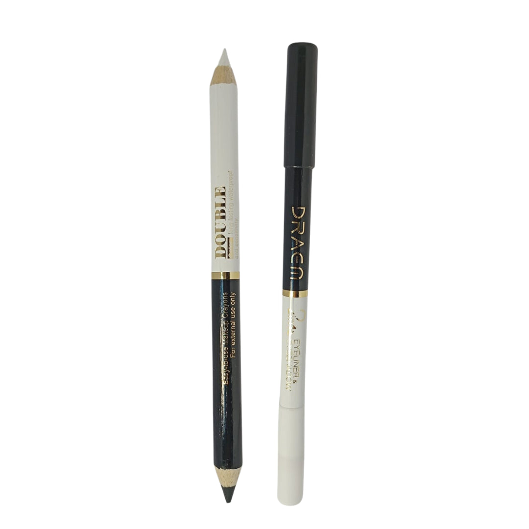 Lapiz Para Ojos Negro Y Blanco 2 En 1 Draen Ref DRAEN