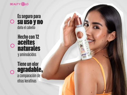 Keratina Evolución – Ritual Botánico | Alisado y Brillo Natural + obsequio