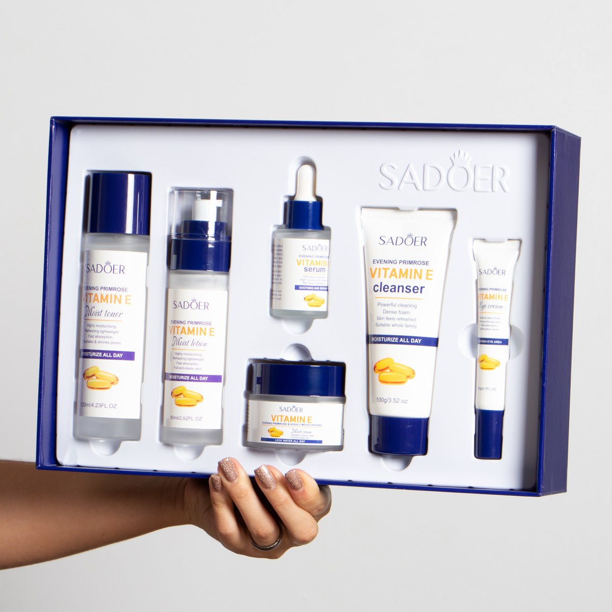 Set De Cuidado Facial De Vitamina E De 6 Piezas Sadoer Ref SD11435