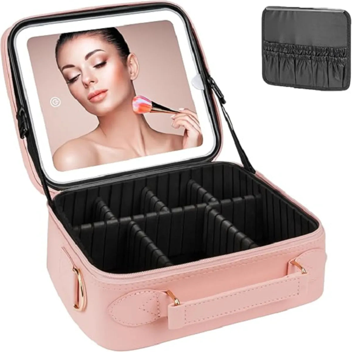 Cosmetiquera Profesional Con Espejo Led
