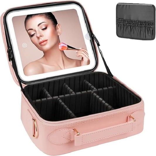 Cosmetiquera Profesional Con Espejo Led